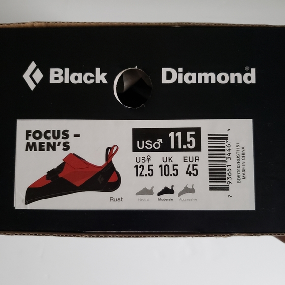 Black Diamond Focus Climbing Shoe - Men's size 11.5 in Rust - Picture 7 of 8